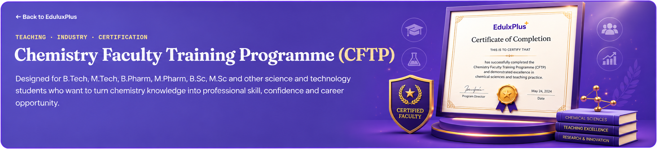 Chemistry Faculty Training Programme featuring professional certification and teaching excellence